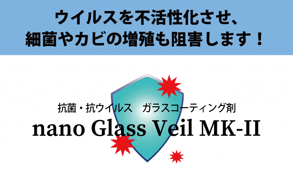 抗菌・抗ウイルス コーティング剤 nano Glass Veil MK-Ⅱ